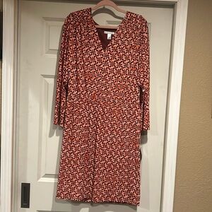 16 | Women's V-Neck Shoulder Yoke Dolman SLV Jersey Dress